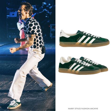 gucci x adidas gazelle harry styles|harry styles gucci shoes.